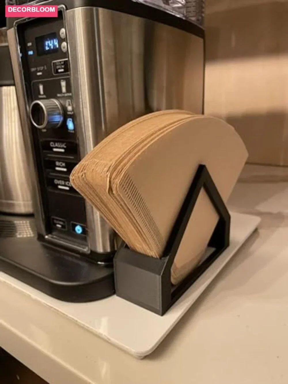Coffee Filter Holder for #4 Cone, Recycled PLA, Holds 80 Filters